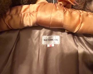 Gorgeous Vintage Women's Genuine 100% Rabbit Fur Coat. Made in Hong Kong. Size Medium. Excellent condition. —- $150