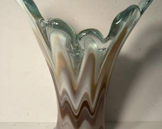 Vintage MCM Hand Blown Swung Glassware. Measures 9h x 7w. —- $30