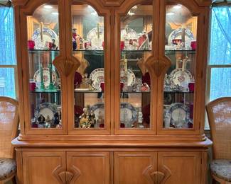 Bernhardt Double China Cabinet, Lighted.  Measures 72W 18D 84H. Excellent condition. --- $375