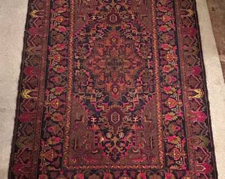 Vintage handmade silk rug. Measures 4'4" x 6'6" --- $300