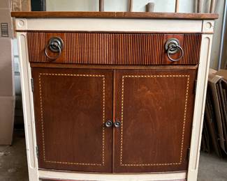 Side Table for Albums/Vinyl. Solid wood in great condition. Measurers 22w 15d 27h.  --- $50