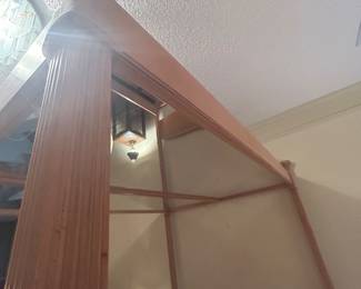 Bernhardt Queen Sized 4 Poster Bed with Mirrored Top! Some wear on the inside of the siderails, but great condition otherwise.  --- $300 