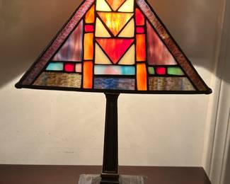 Tiffany Lamp by Dale measures 14.5h, shade is 9x9 square. --- $30