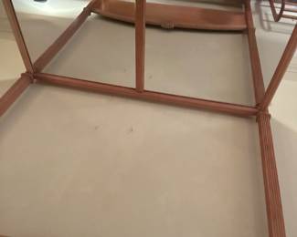 Bernhardt Queen Sized 4 Poster Bed with Mirrored Top! Some wear on the inside of the siderails, but great condition otherwise.  --- $300 