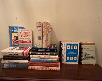 Lot of 20+ Vintage Cookbooks, sought after and local ones as well.  —- $40 (if we find more we will add them to the lot!). 