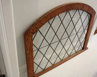 Leaded glass window panel