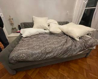 RH Devyn full size tufted back day bed with trundle