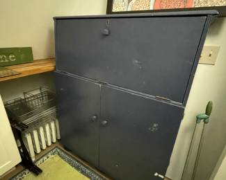 Vtg painted bar cabinet