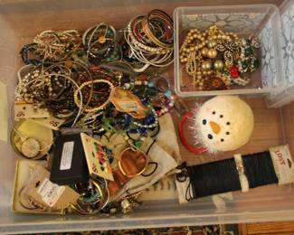 Assorted costume jewelry