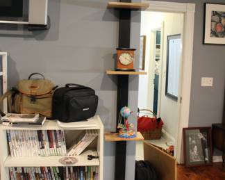 Wii games, camcorders, RH wall hung shelves