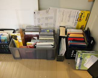 Lots of office supplies