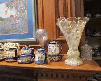 Fine Polish pottery collection & a ZORZA vase
