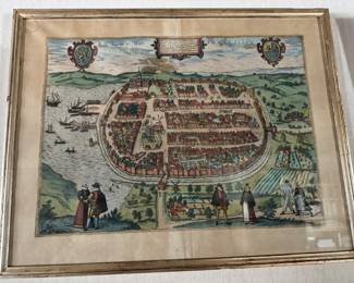 Antique map of Barth from Civitates Orbis Terrarum