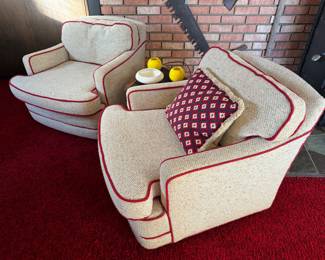 Upholstered swivel chairs