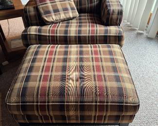 Smith Brothers chair and ottoman