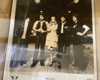 Signed: Paul McCartney, poster of Wings 