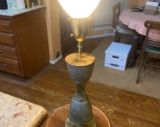 Mid Century Hour glass ceramic lamp 