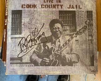 Signed and authenticated B.B. King Album Cover with Album
