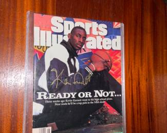 Signed copy of “Sports Illustrated” Kevin Garnett