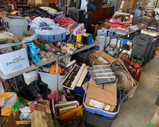 Part way sorted through the stuff in storage unit