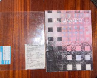 Concert program McCartney, ticket stub and news clip
