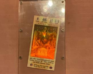 Super Bowl XXIX Ticket stub. This is the sought after Hologram stub
