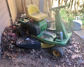 Older Model John Deere Riding and John Deere push mowers