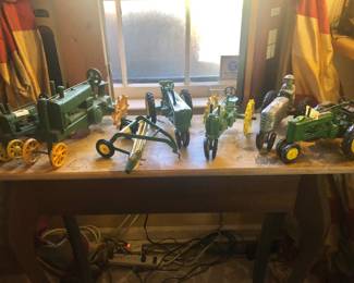 John Deere Cast Toys and couple of vintage