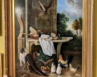 Large Scale, signed  Original Oil On Canvas