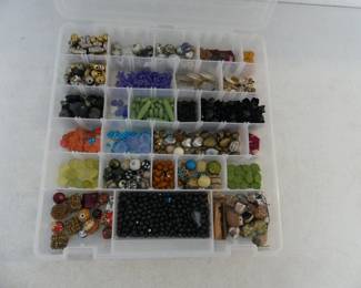 Large Bead Organizer of Beads & Charms