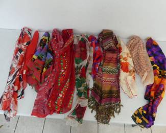 Large Lot of Scarves - Some Silk 