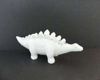 Vintage White Ceramic Dinosaur Menorah