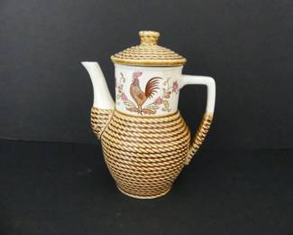 Vintage Tilso Hand Painted Rooster Teapot