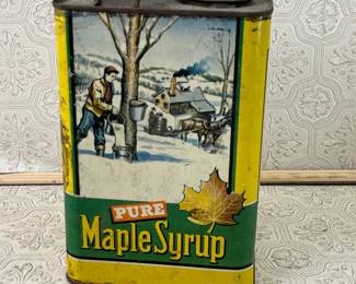 Maple Syrup Tin Winter Scene Graphics