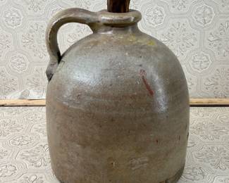 Antique Stoneware Jug Brown/Gray/Yellow