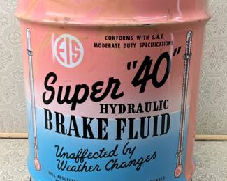 Super 40 Hydraulic Brake Fluid Tin Pink Blue