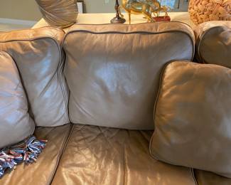 beautiful caramel color leather sofa, no damage 