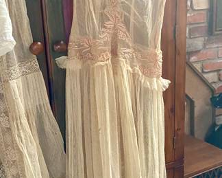 fantastic antique lace slips, gown and camisoles, some circa 1930 