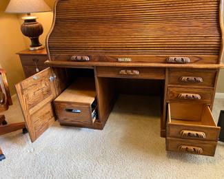 Lovely roll top desk, smaller size 