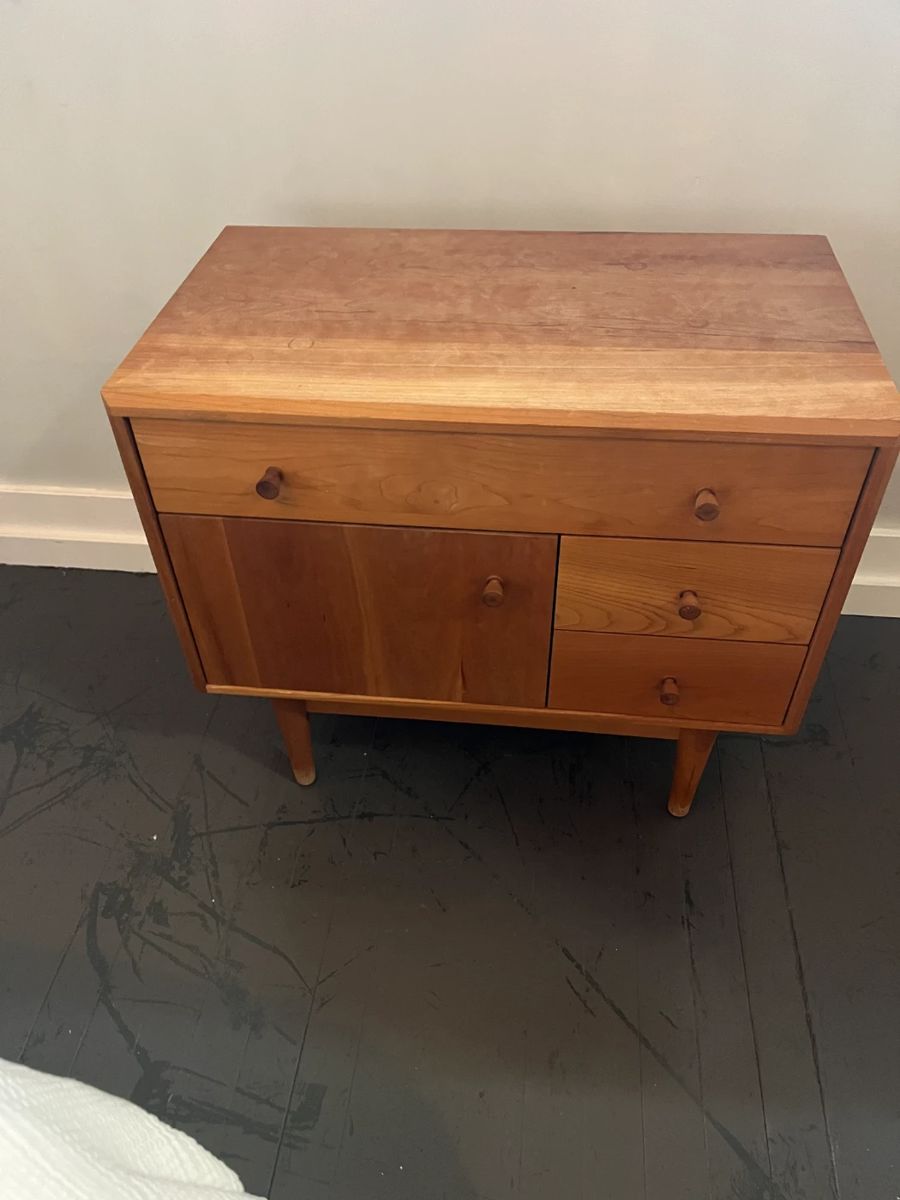 $480. Room & Board Grove nightstand.  26"w x 15"d x 23"h.  Originally $1299 plus tax and shipping.  Needs some oil on the top surface.