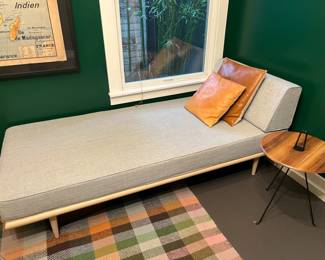 $1100.  Nelson Daybed design by George Nelson in 1950.  75"l x 33"d x 28.8"h.  Online at DWR for $3345 plus tax and shipping in this configuration.  