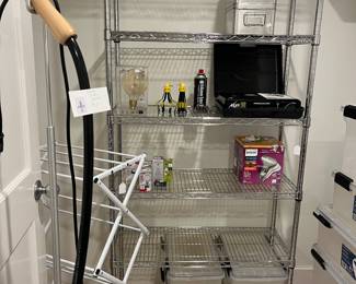 Bath linens, tubs, etc.  and racks for sale during in-person shopping hours only.