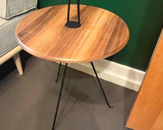 $390.  DWR Tipi Table with high base and walnut surface.  16.5" diameter x 20"h.  No longer available online.