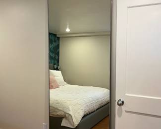 $600. Room and Board infinity mirror 34"w x 88"h x 2"d.  Currently online for $1449 plus tax and shipping.