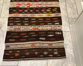 $190. Kilim rug 3'8" x 2' 4"