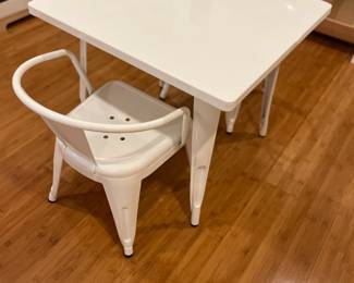 $68. Metal children's table and chairs.  Table is 27"sq. x 24.5"h.