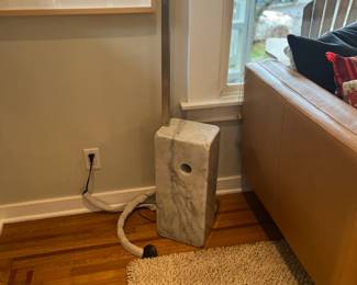 base of the Arco floor lamp.