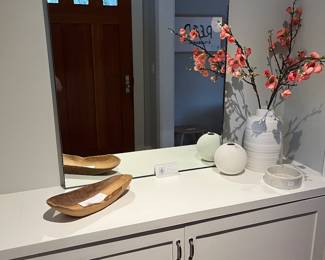 $360. Room & Board Infitiy Mirror.  40" x 30" x 2"d.  Listed online for $799 plus tax and shipping.  Accessories for sale during in-person shopping hours Friday and Satruday