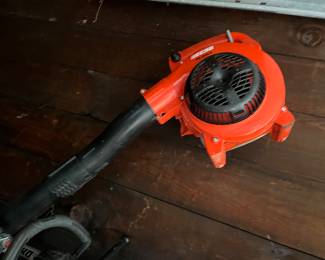 Tools and equipment for sale during in-person shopping hours only including an electric blower, edger and pressure washer.