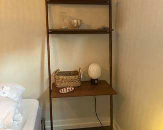 $460. Folk Ladder walnut desk from Design Within Reach.  32"w x 20"d x 79"h.  Currently available online for $756 plus tax and shipping.    Accessories and lamp for sale during in-person shopping on Friday and Saturday.